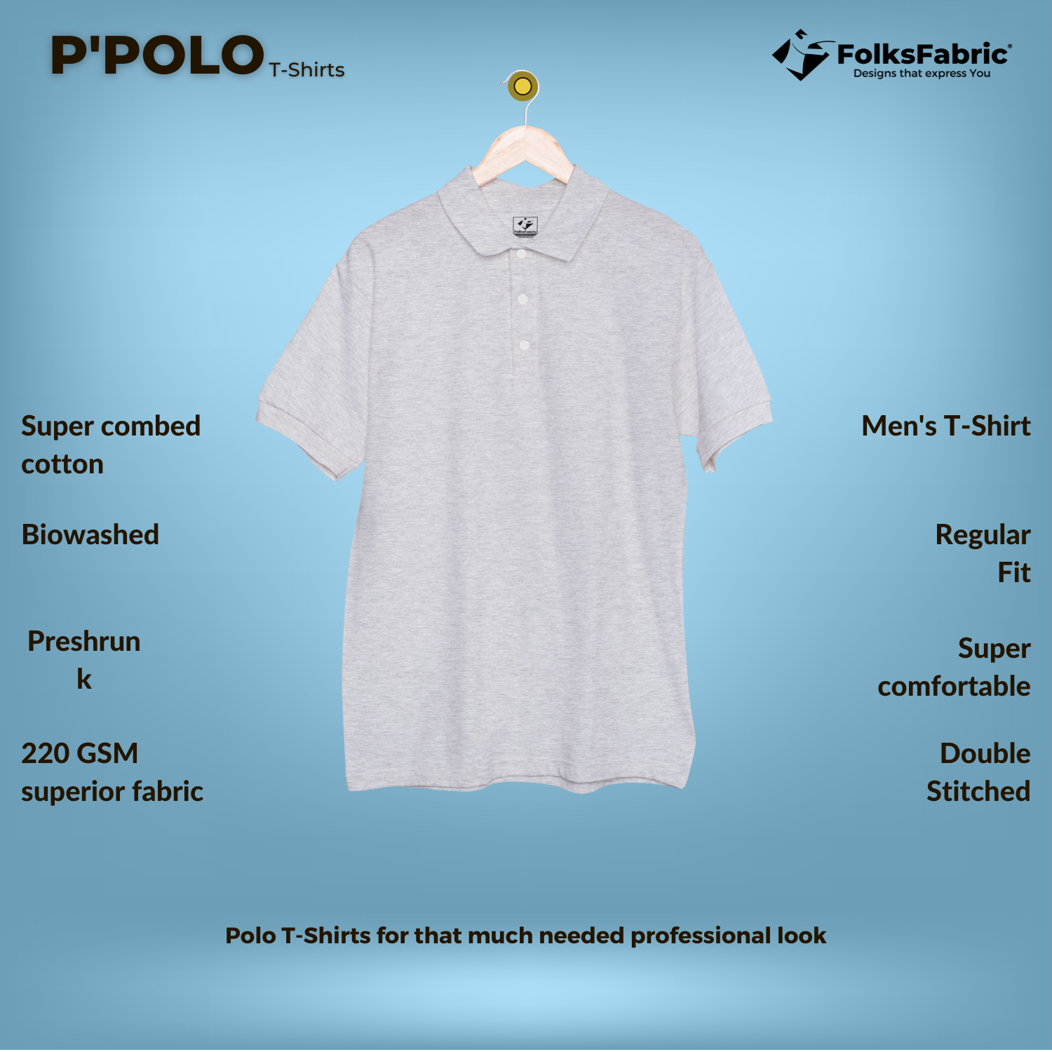 P'POLO Mastered Melange - FolksFabric 