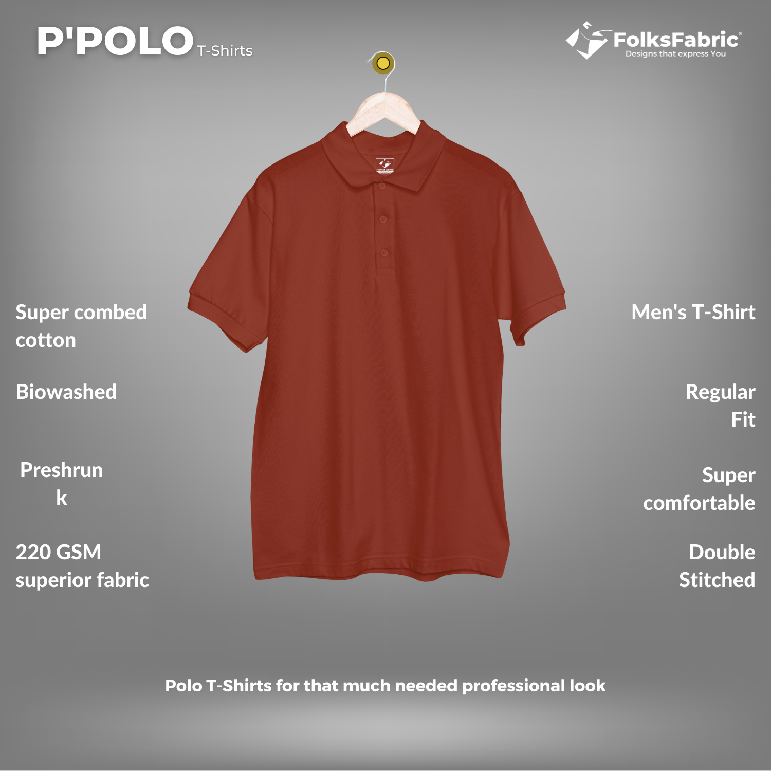 P'POLO Acoustic Red - FolksFabric 