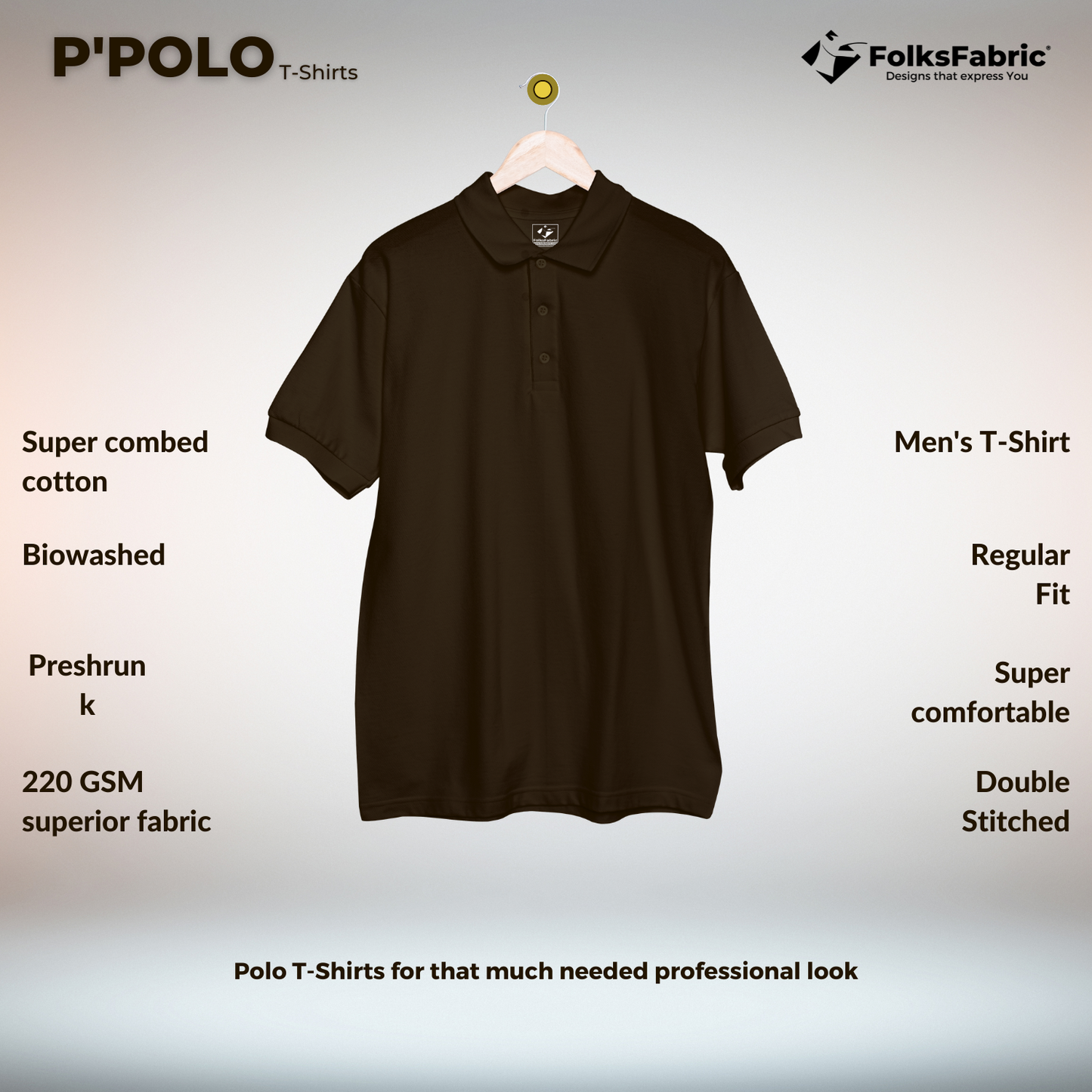 P'POLO Studio Brown - FolksFabric 