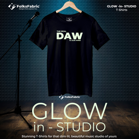 Glow in the dark T-Shirt for music studio by FolksFabric