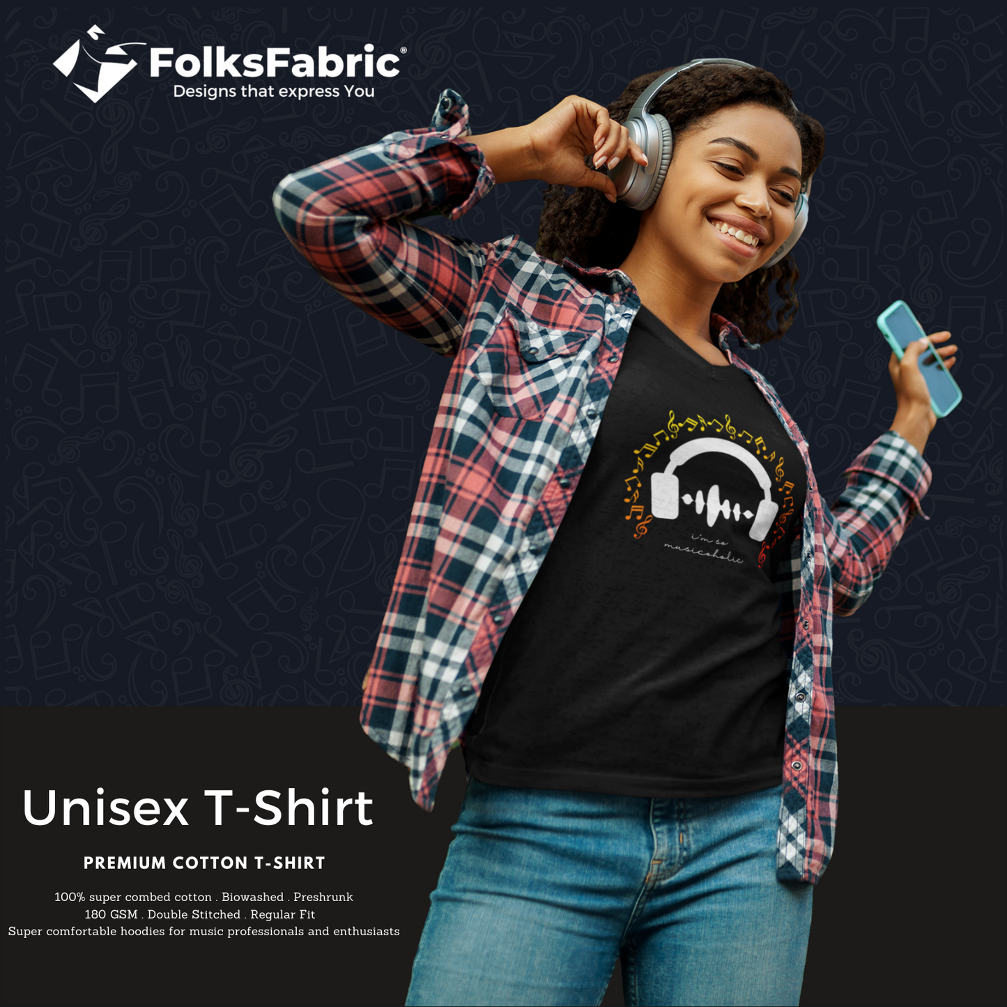 I'm so musicoholic - FolksFabric 