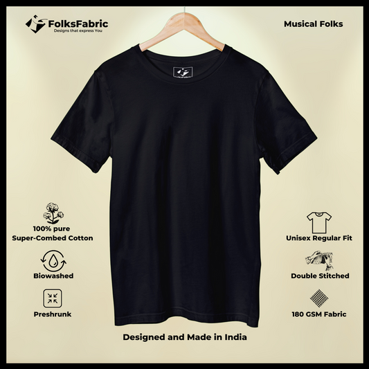 Piano Black - Studio T-Shirt - FolksFabric 