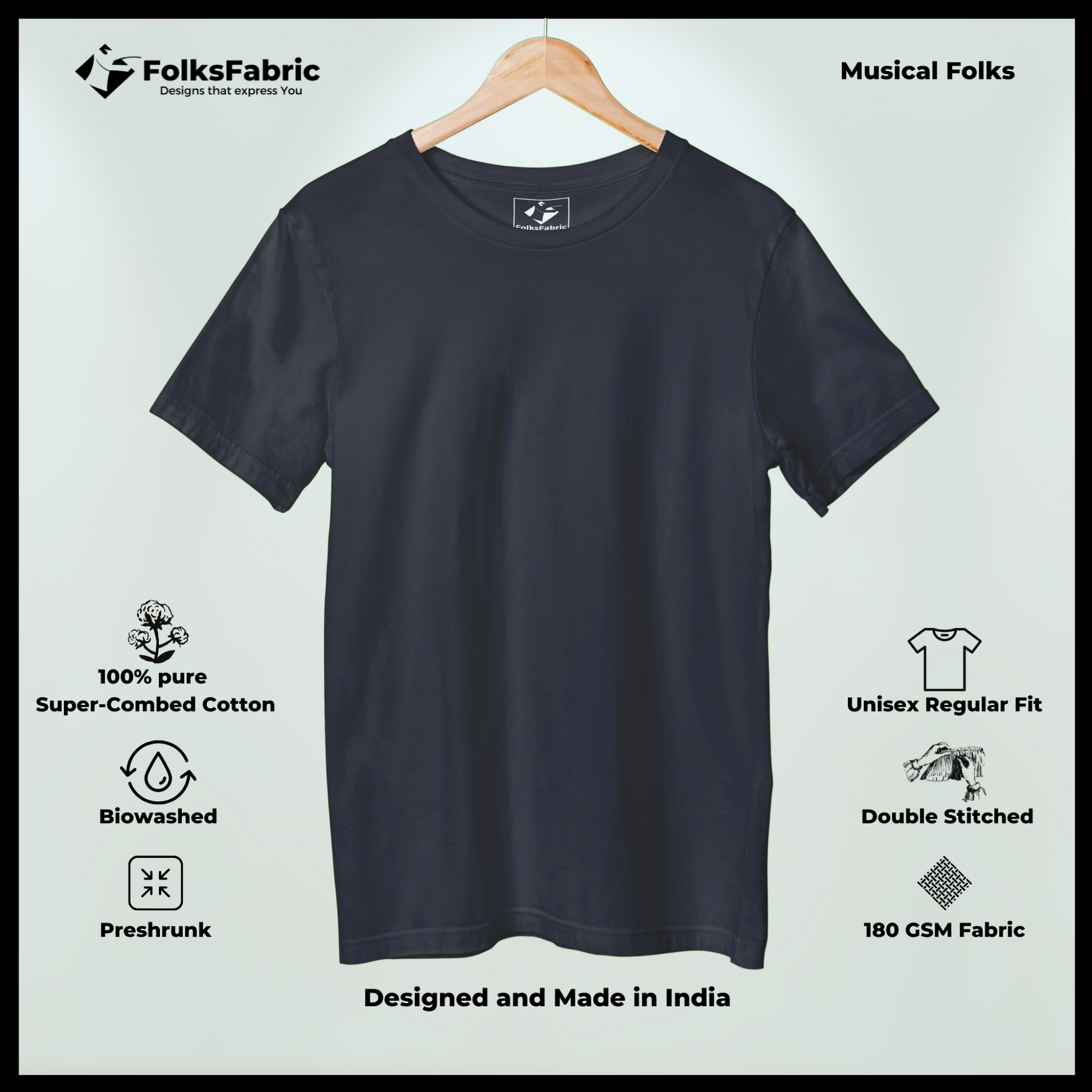 Synthesizer Grey - Studio T-Shirt - FolksFabric 